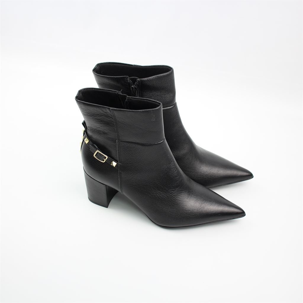 Bota Cano Baixo Couro Preto 3