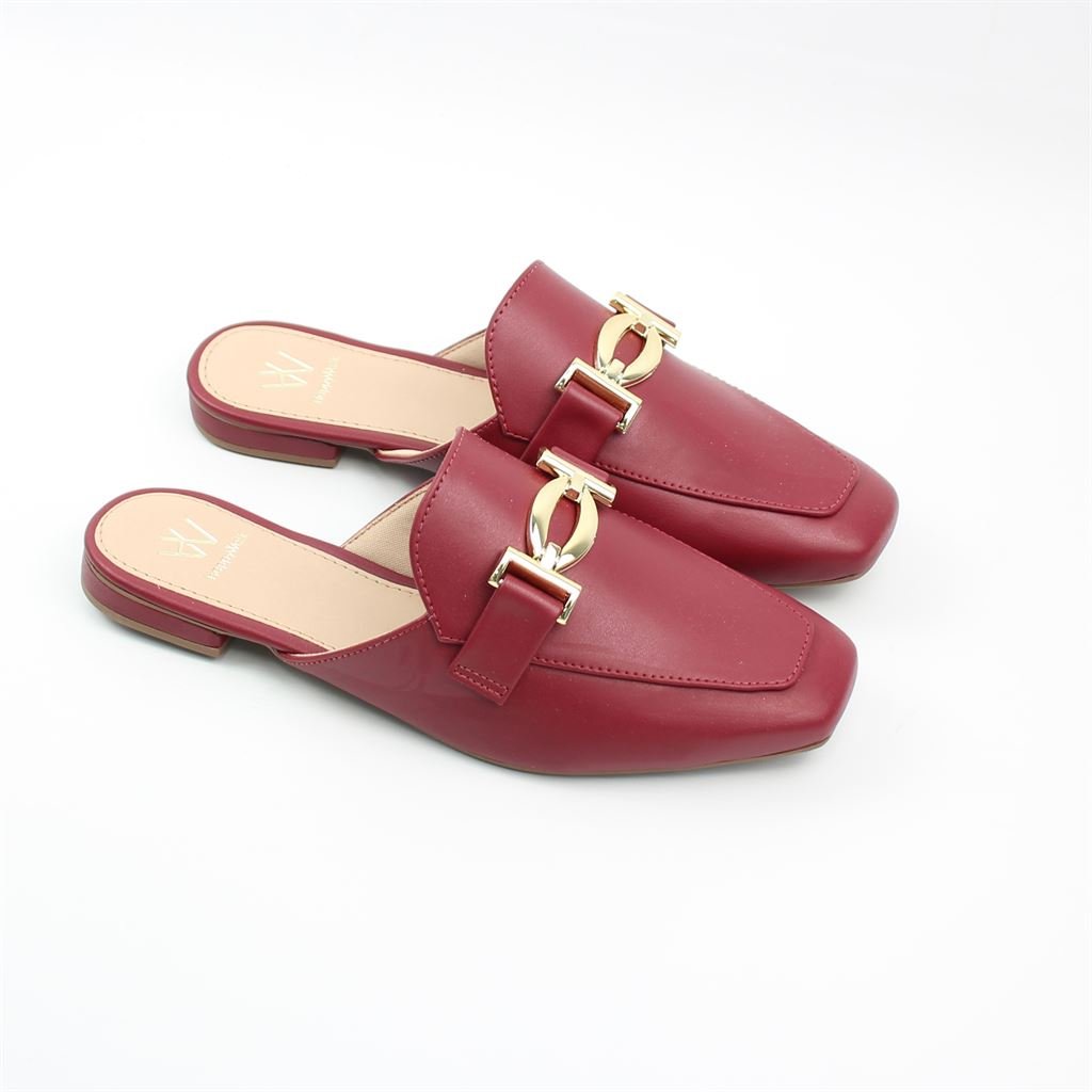 Mule Detalhe Metal Vermelho 2
