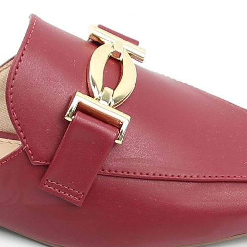 Mule Detalhe Metal Vermelho 3