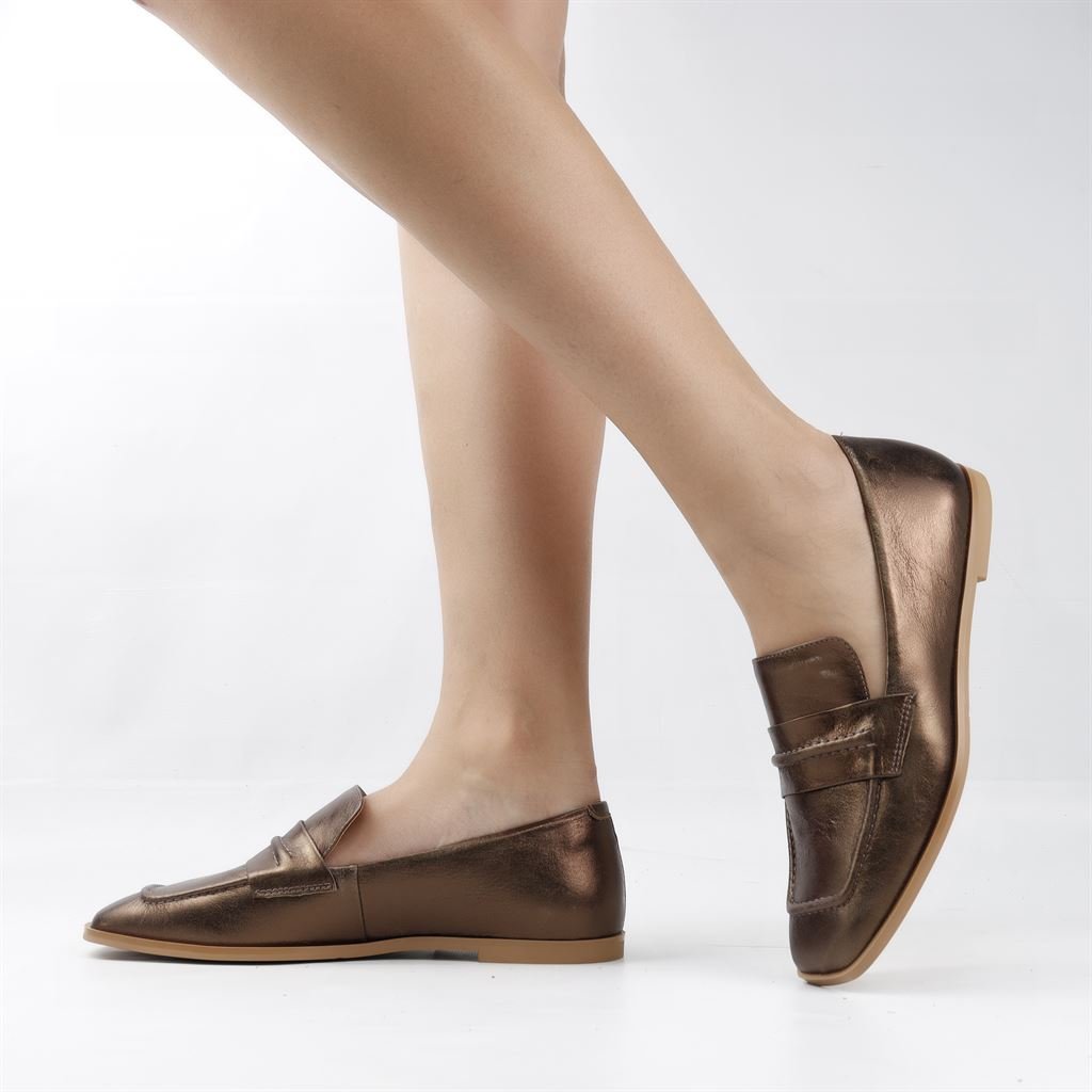 Sapatilha Mocassim Couro Marrom 1