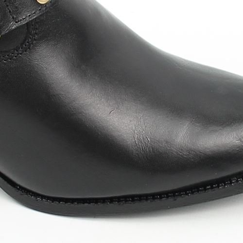 Bota Cano Baixo Detalhe Fivelas Preto 3