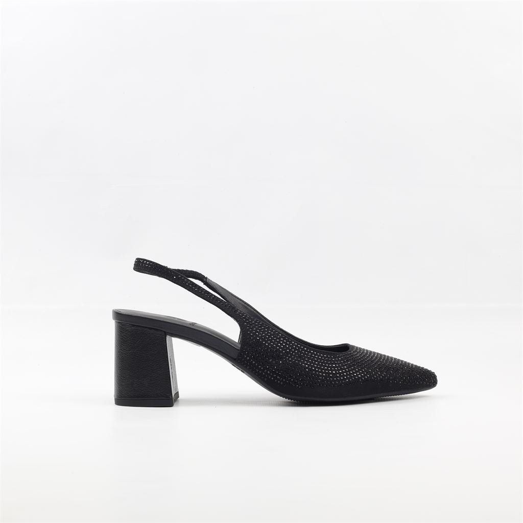 Scarpin Slingback Hot Fix Preto 2