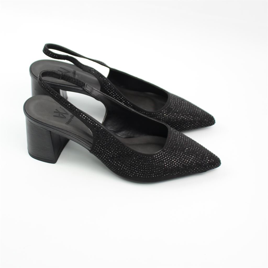 Scarpin Slingback Hot Fix Preto 3