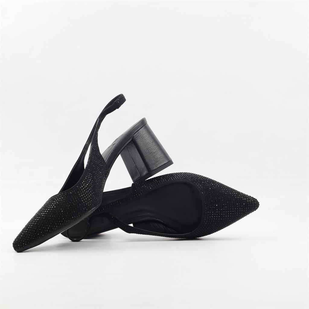 Scarpin Slingback Hot Fix Preto 5