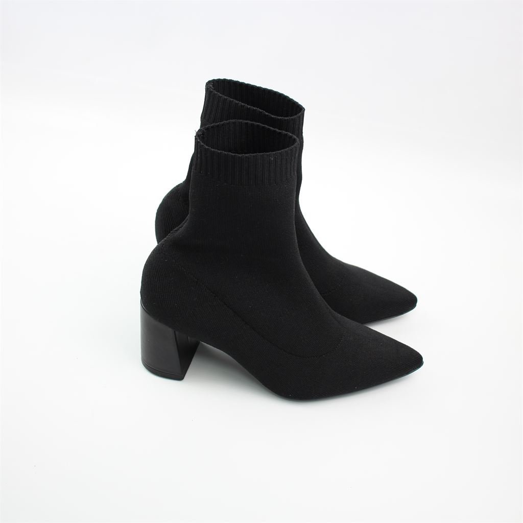 Bota Cano Baixo Salto Bloco Preto 2