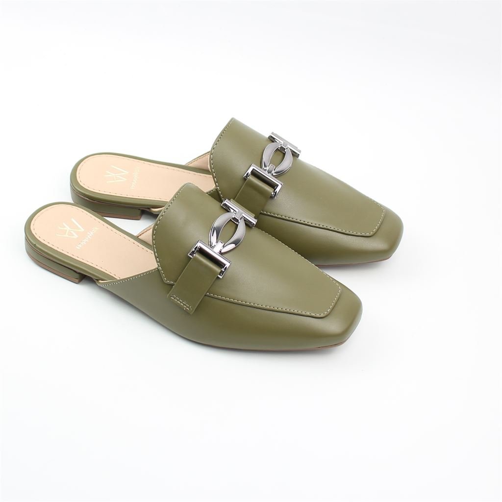 Mule Detalhe Metal Verde 3