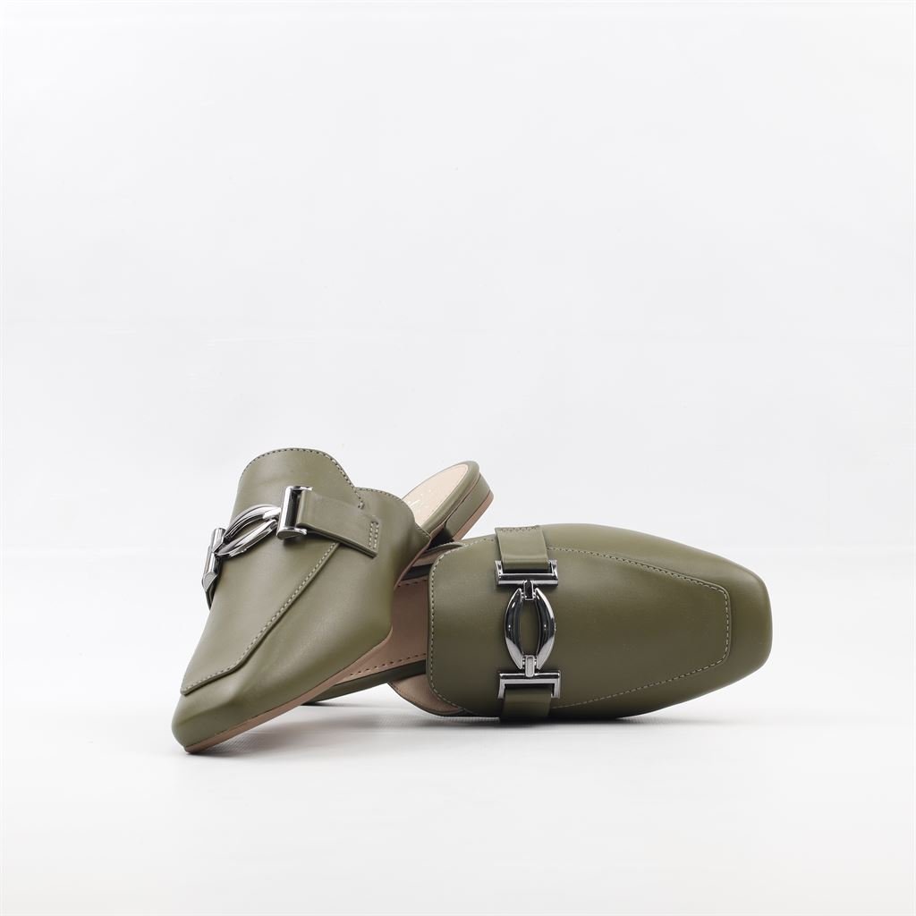 Mule Detalhe Metal Verde 5