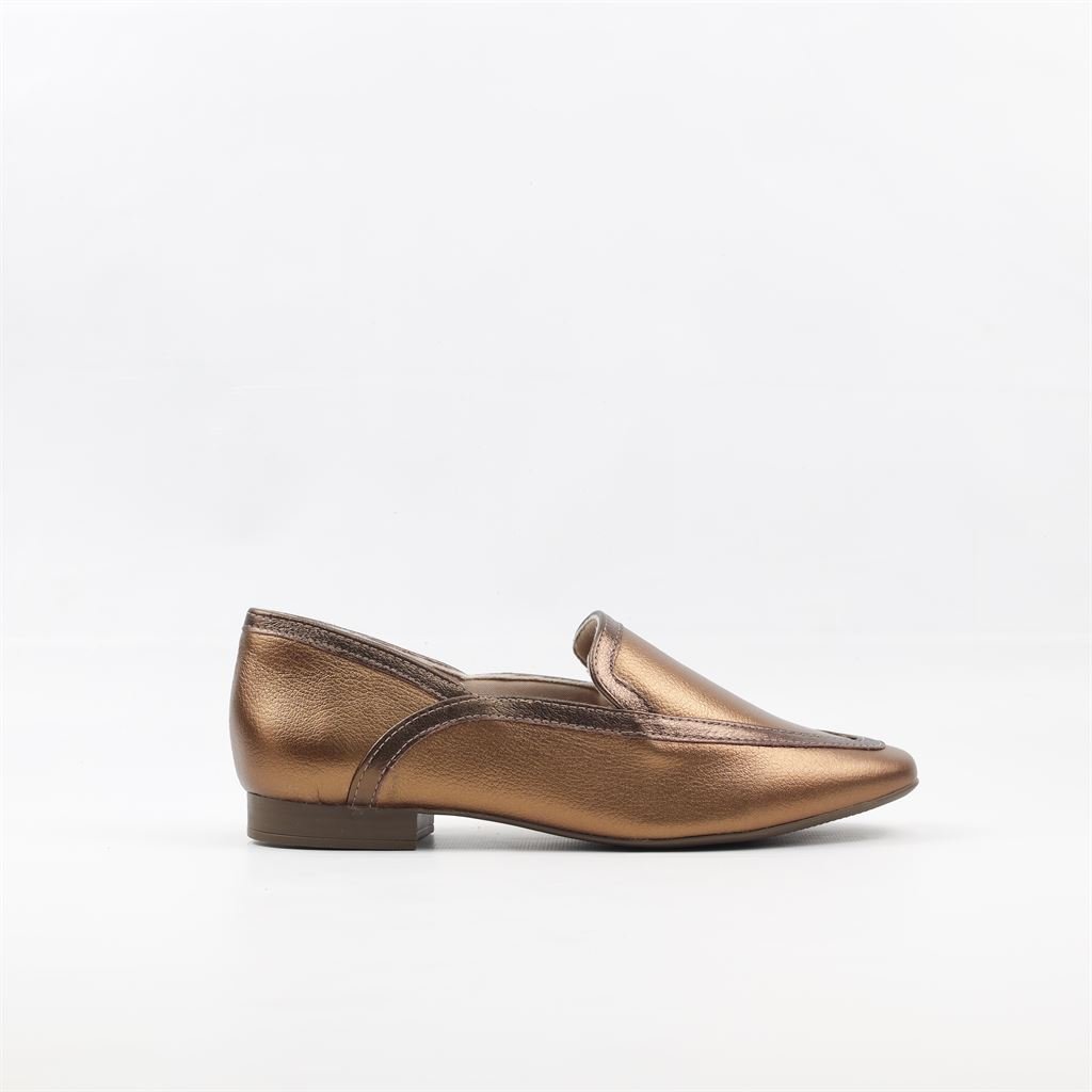 Sapatilha Mocassim Metalizada Dourado 5