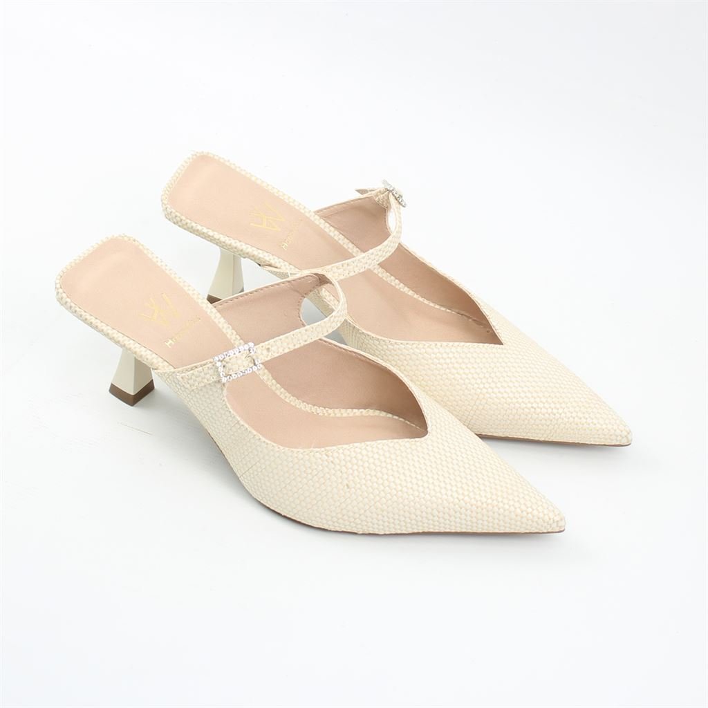 Mule Salto Fino Branco 2
