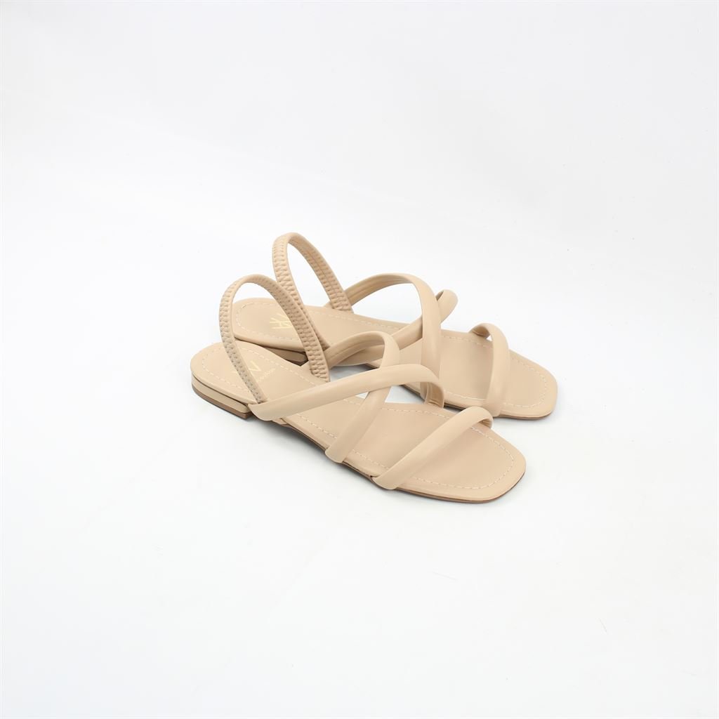 Rasteira Sandália Brilho Bege 3