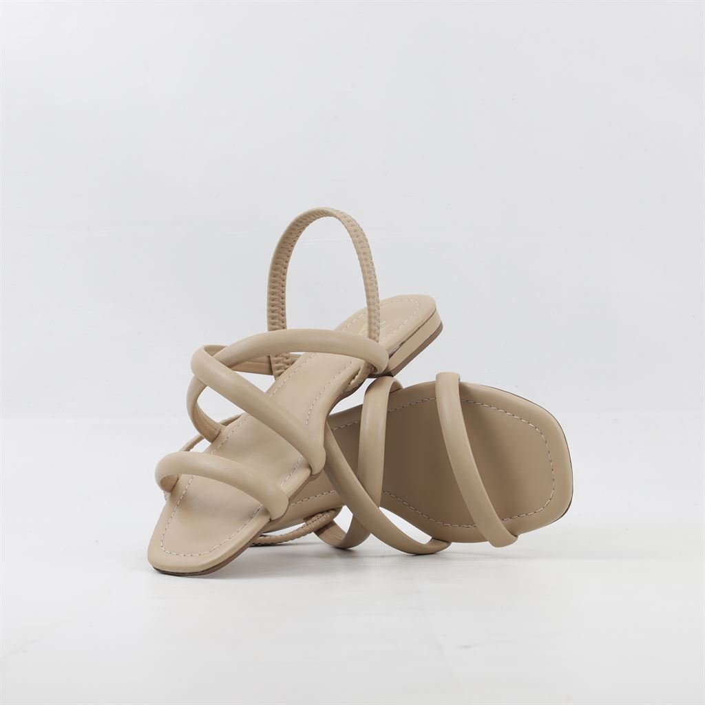 Rasteira Sandália Brilho Bege 5