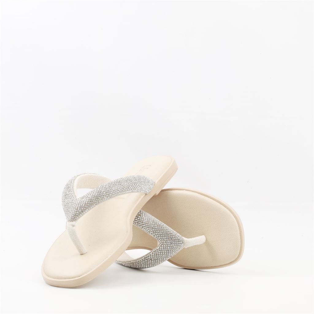 Rasteira Chinelo Strass Prata 4