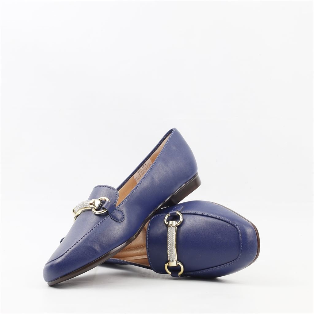 Sapatilha Mocassim enfeite Brilho Azul 4