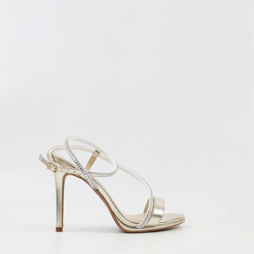 Sandália Salto Fino Glam Dourado 5