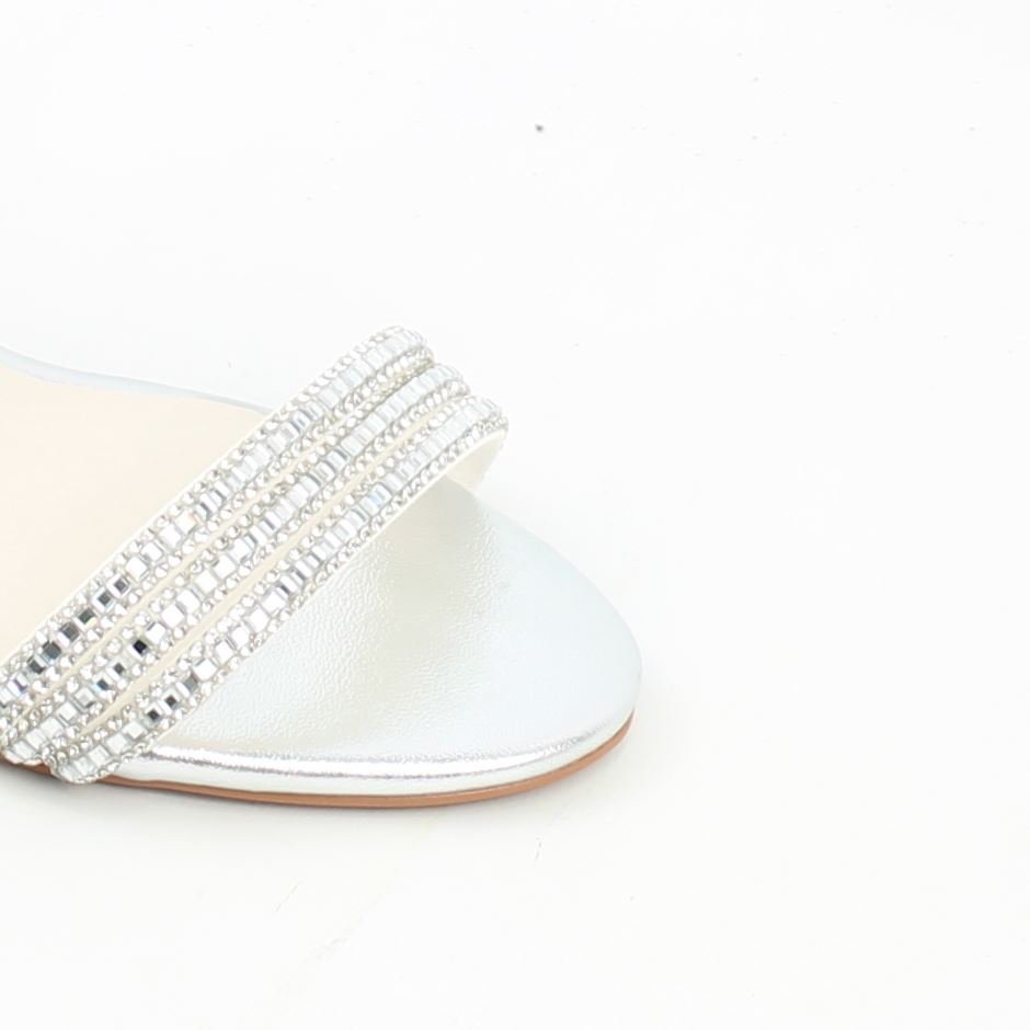 Sandália Salto Fino Glam Prata 3