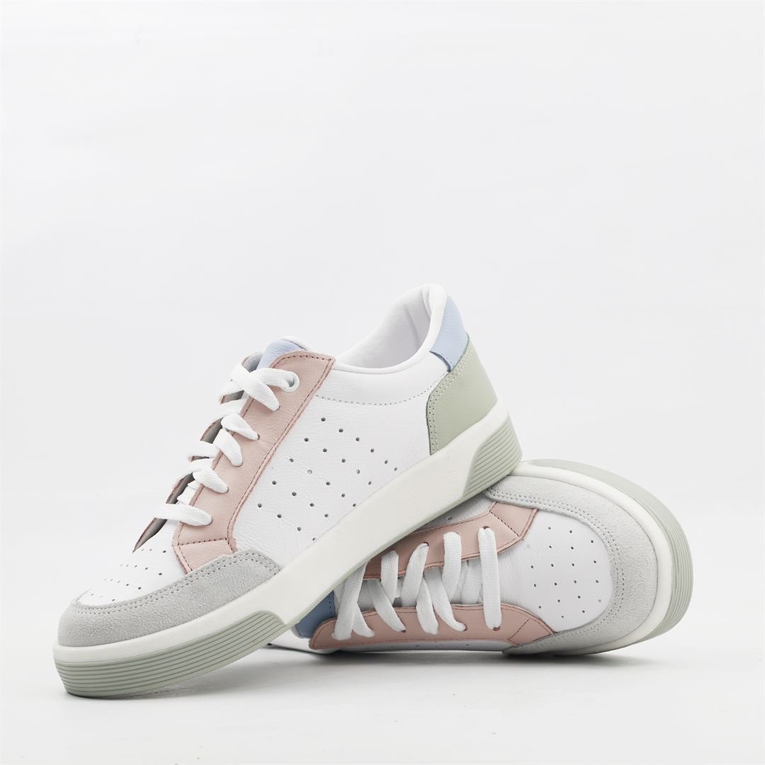 Tênis Flat Couro Amarração Branco Alecrim 4