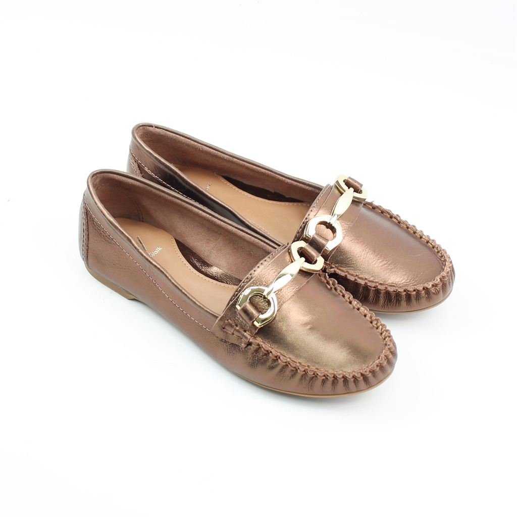 Mocassim Detalhe Metal Bronze 2