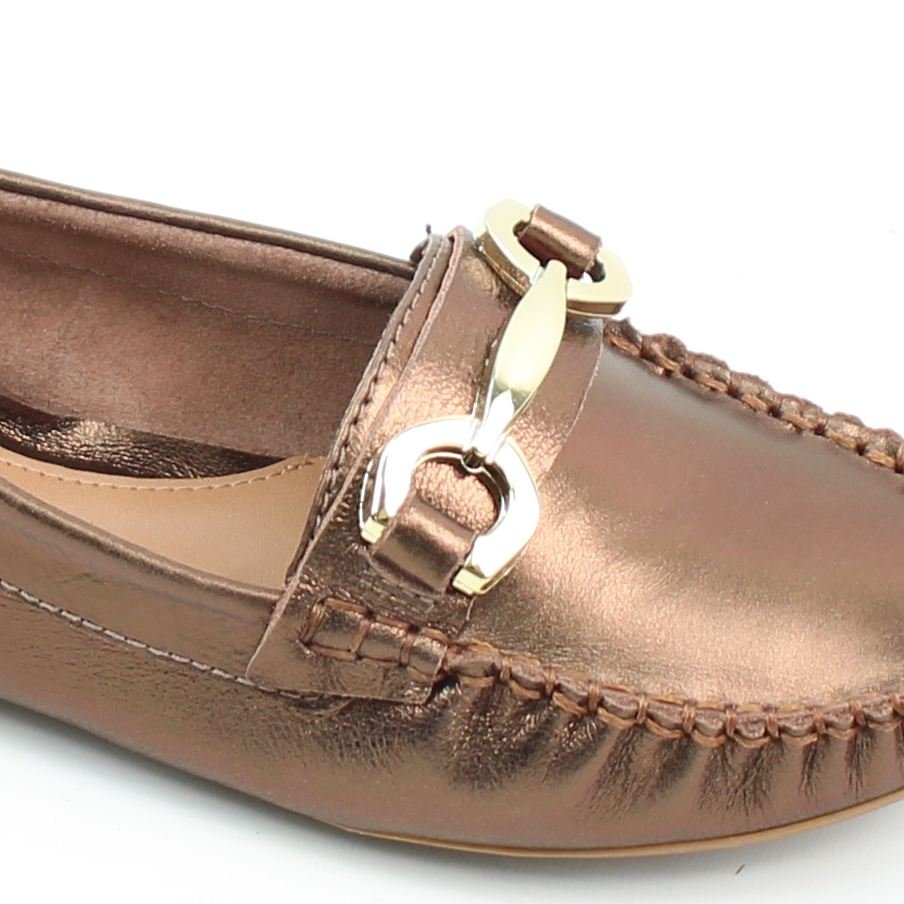 Mocassim Detalhe Metal Bronze 3