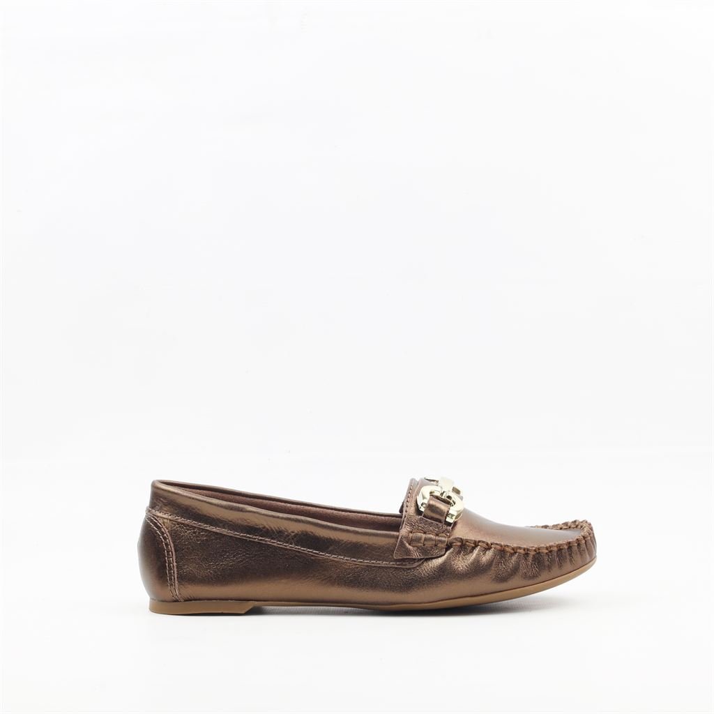 Mocassim Detalhe Metal Bronze 5