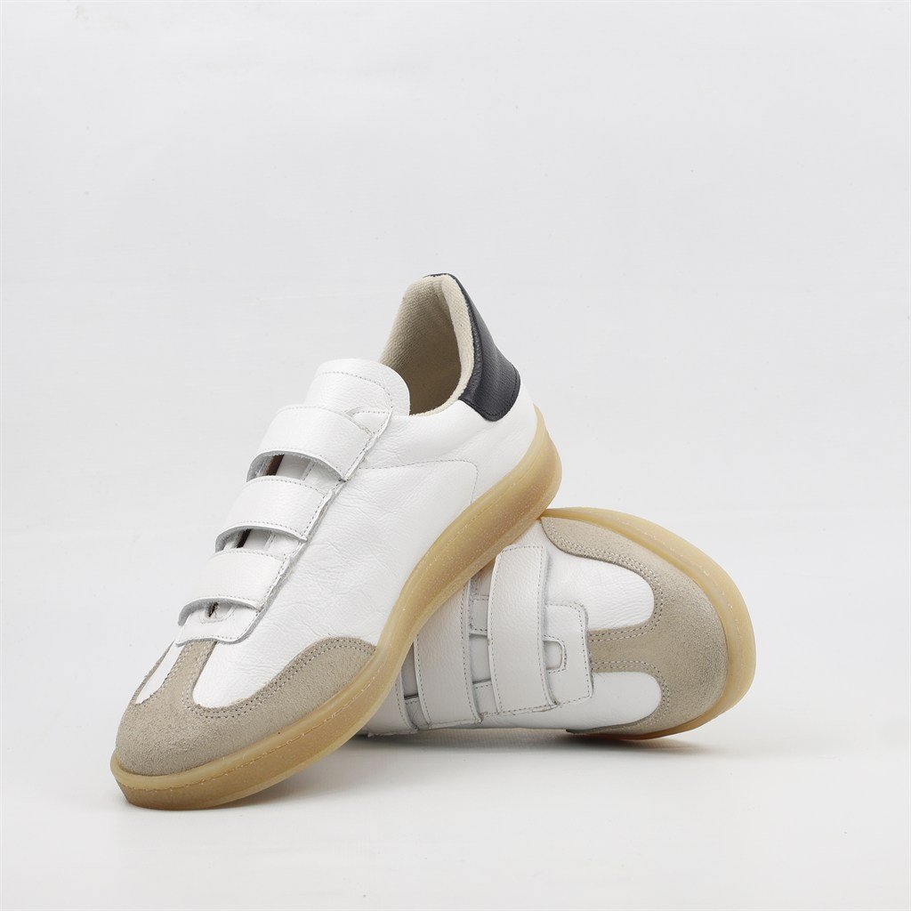 Tênis Flat Couro Marfim/Branco/Prata 3