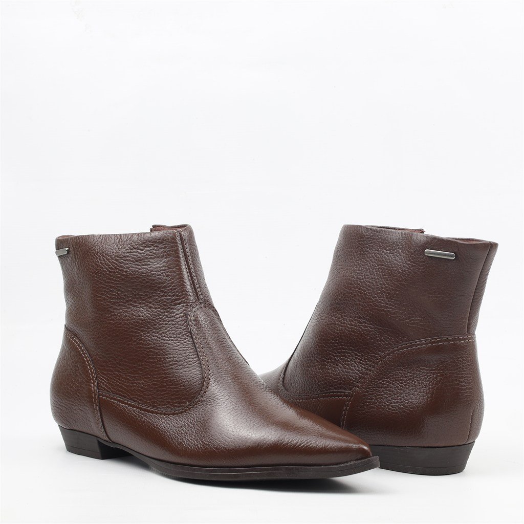 Bota Cano Baixo Couro Wood 3