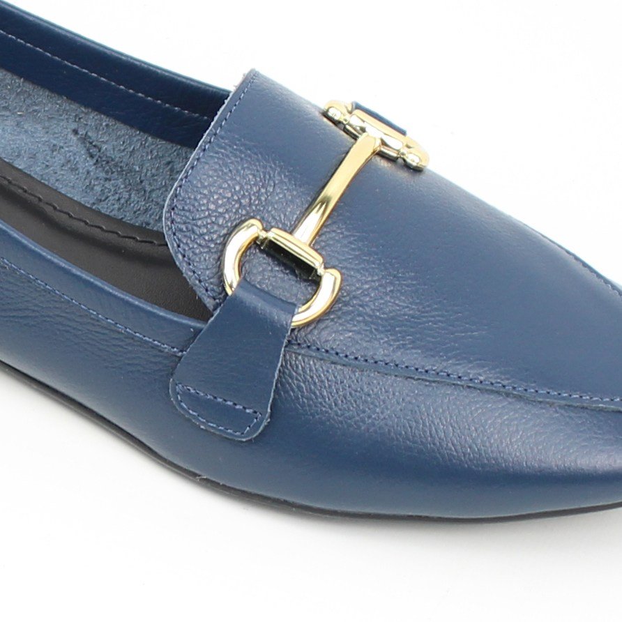 Sapatilha Mocassim Detalhe Metal Navy 2