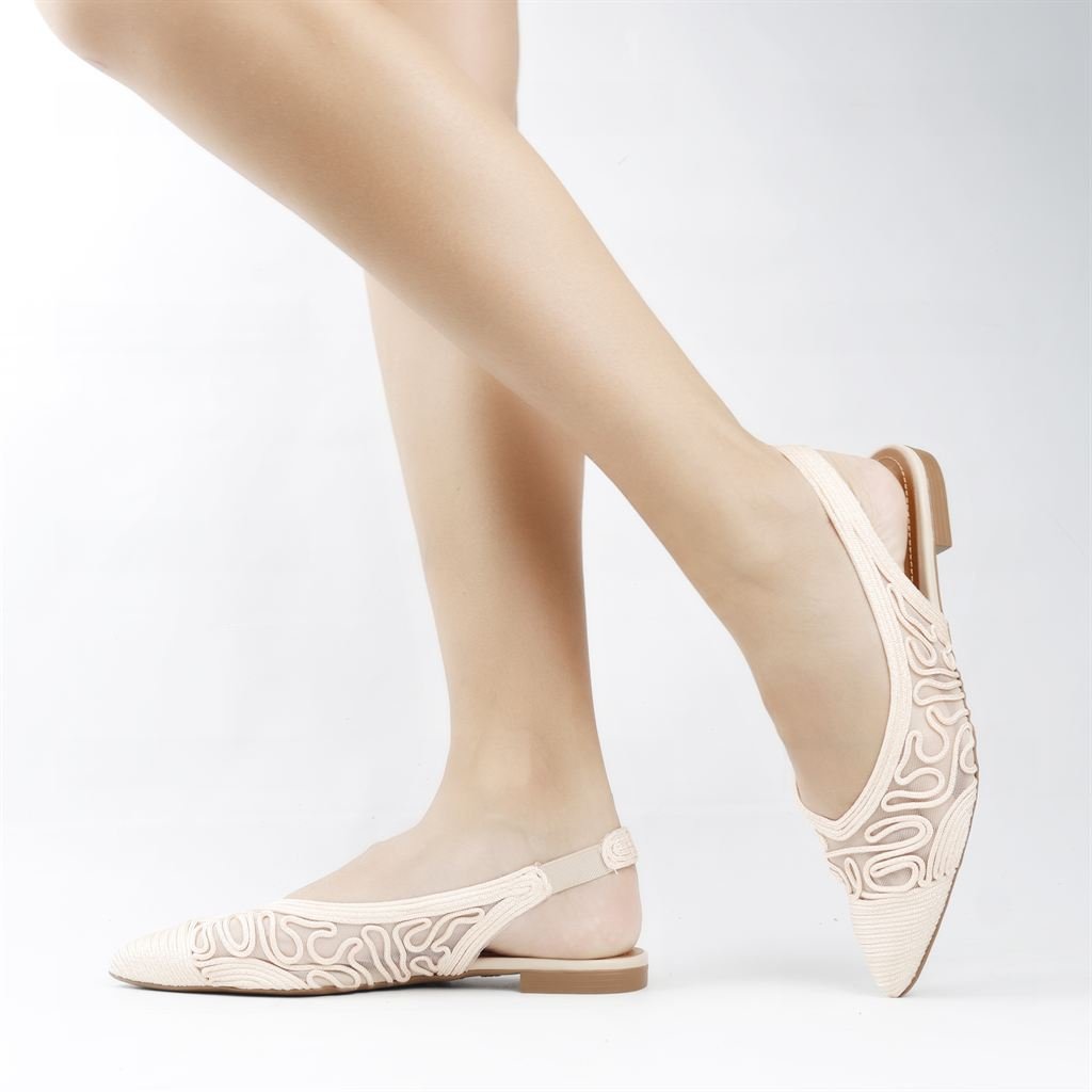 Sapatilha Slingback Tela