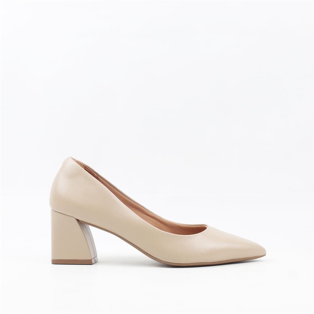 Scarpin Salto Bloco Couro Preto 4