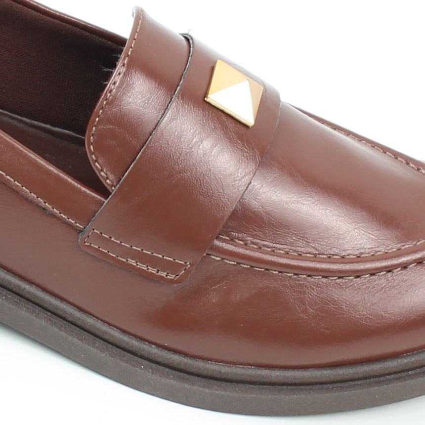 Mocassim Salto Bloco Detalhe Terra 3