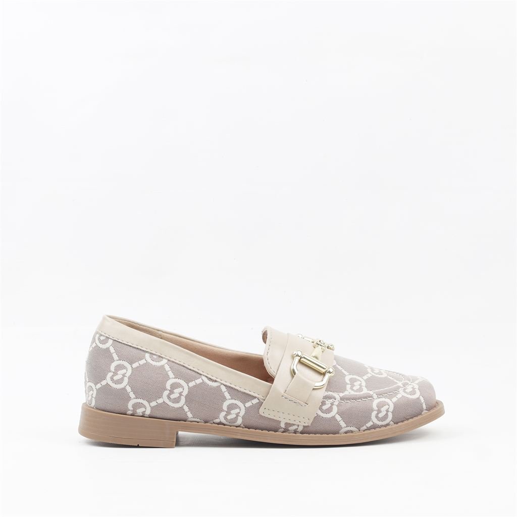 Mocassim Detalhe Metal Bege 5