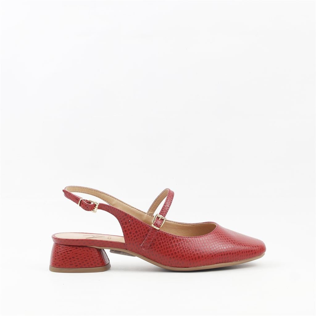 Scarpin Salto Bloco Slingback Vermelho 3