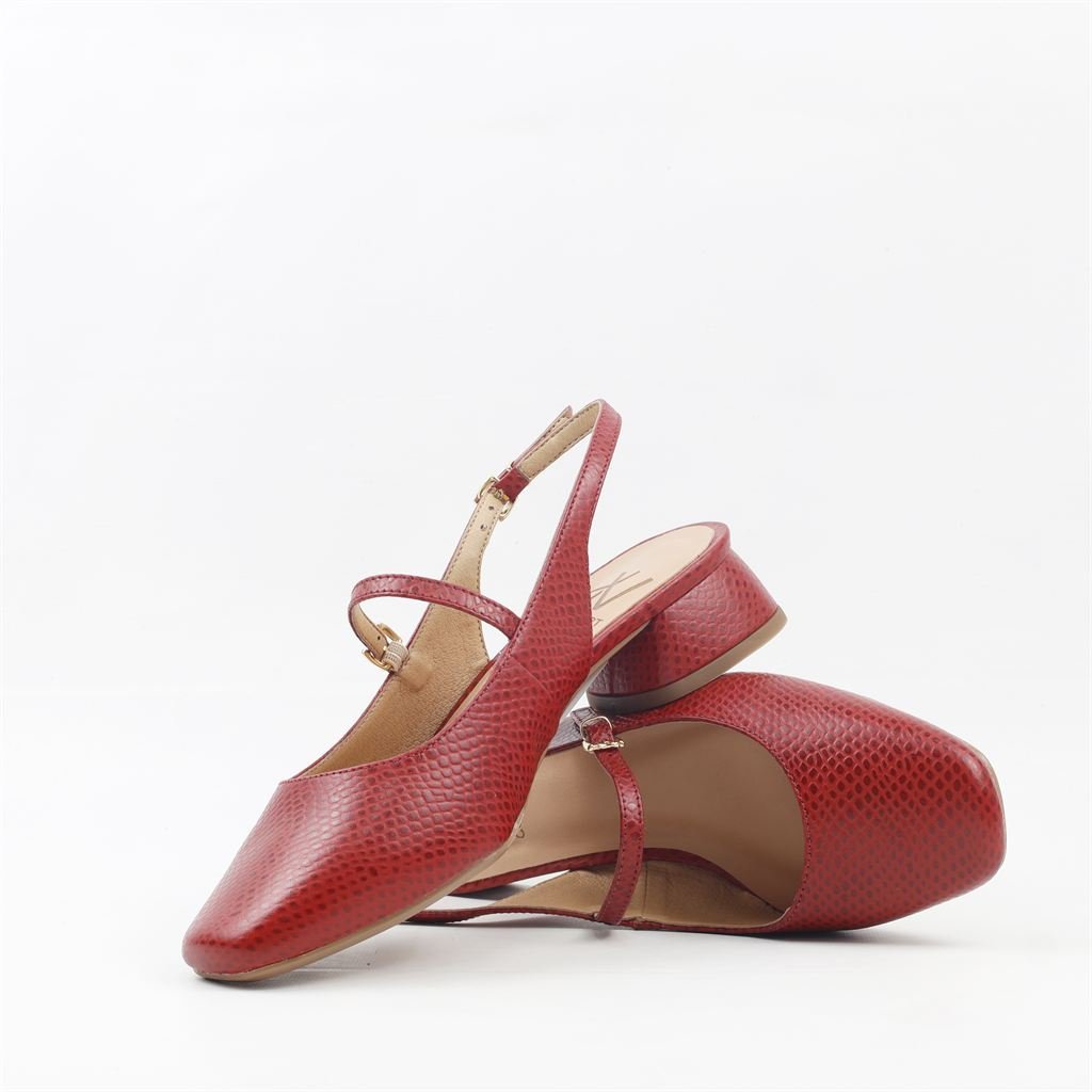 Scarpin Salto Bloco Slingback Vermelho 4