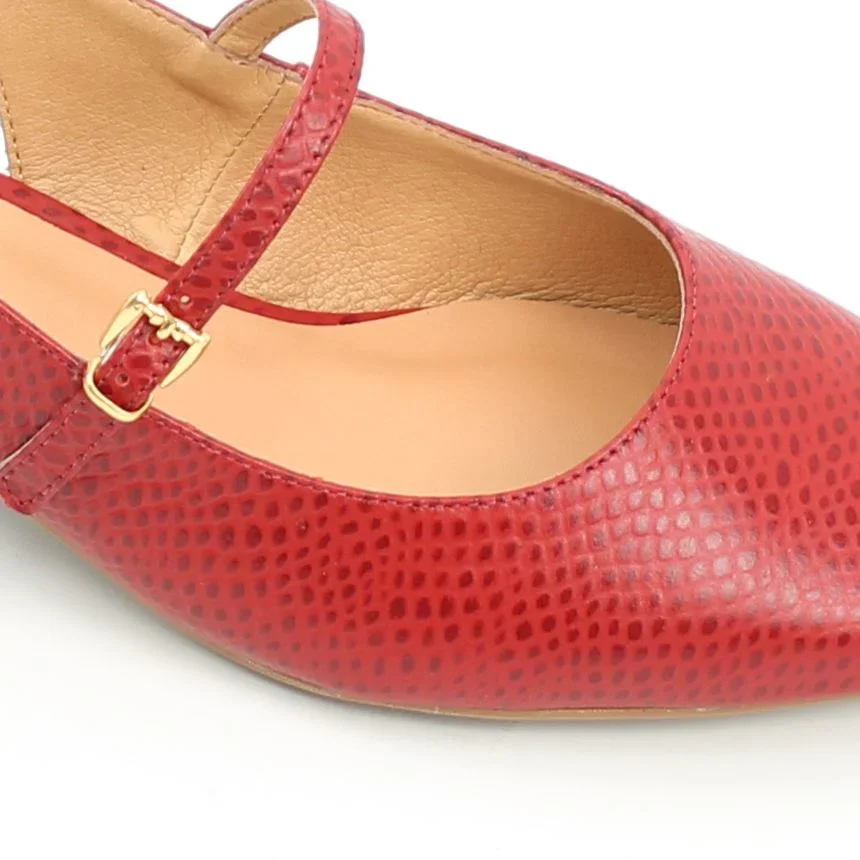 Scarpin Salto Bloco Slingback Vermelho 5