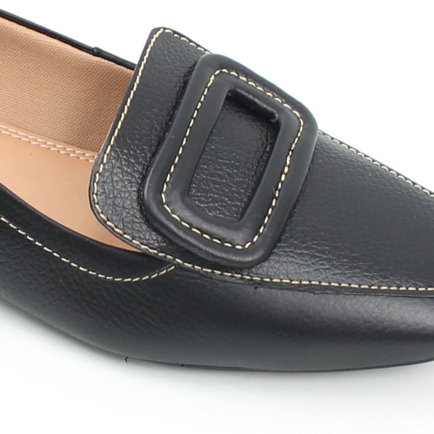 Sapatilha Mocassim Couro Preto 3