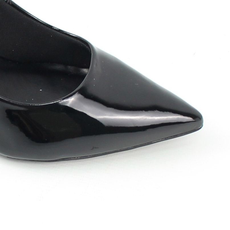 Scarpin Salto Bloco Verniz Preto 3