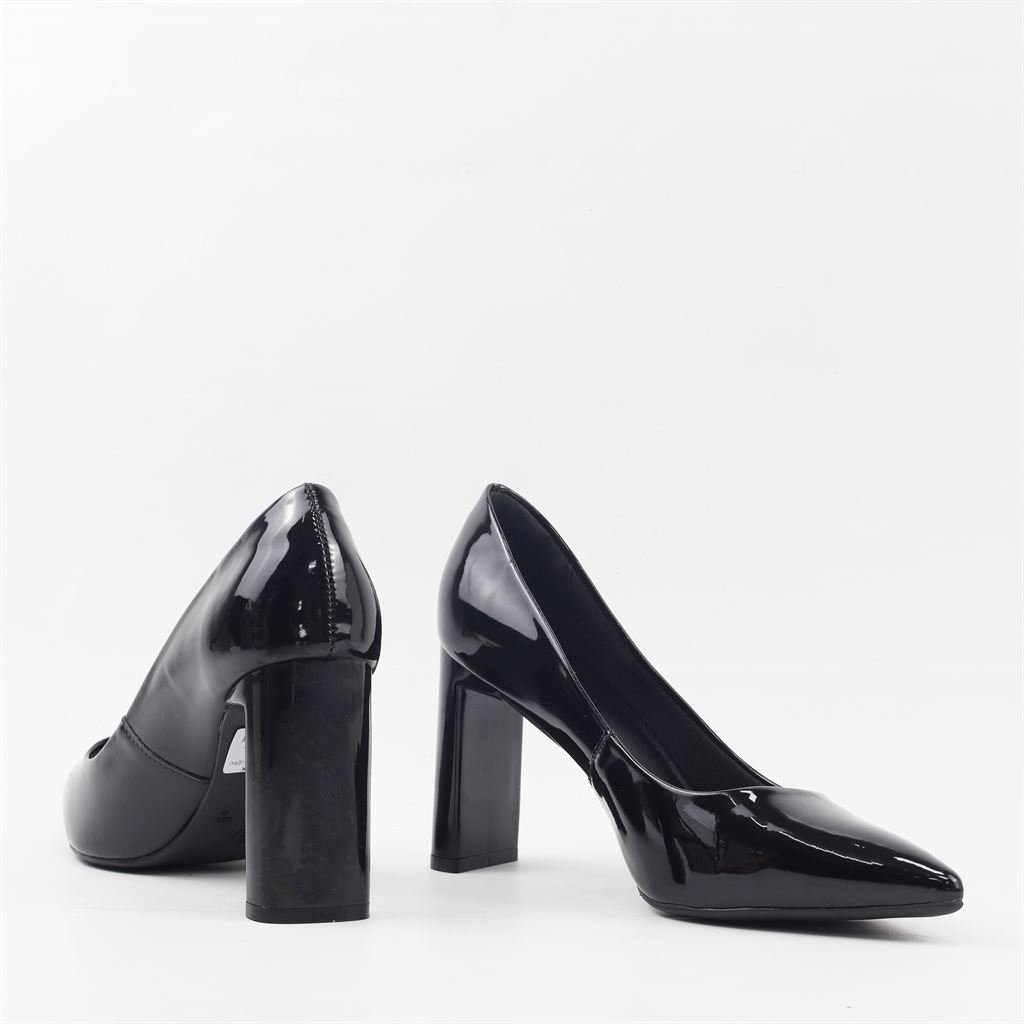 Scarpin Salto Bloco Verniz Preto 4