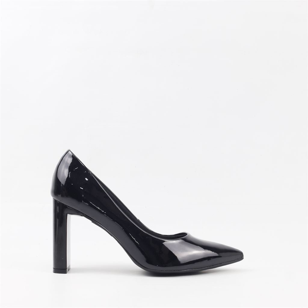 Scarpin Salto Bloco Verniz Preto 5