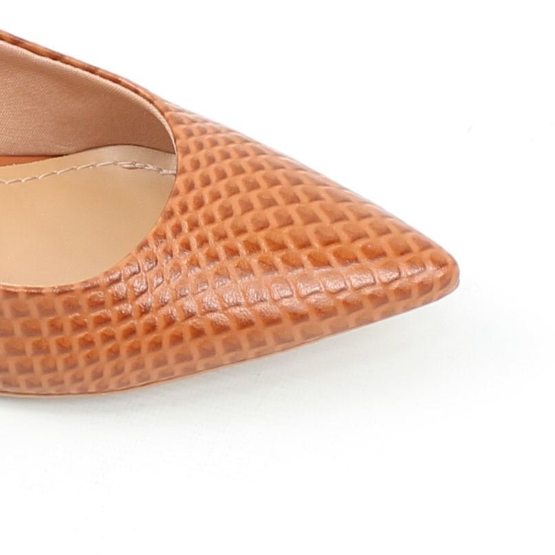 Scarpin Salto Fino Slingback Doce de Leite 3