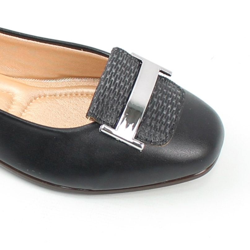 Sapatilha Conforto Enfeite Preto 3
