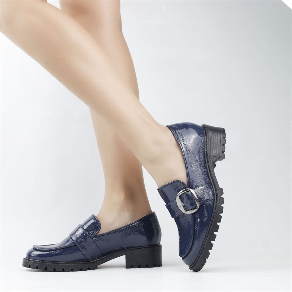 Mocassim Salto Bloco Fivela