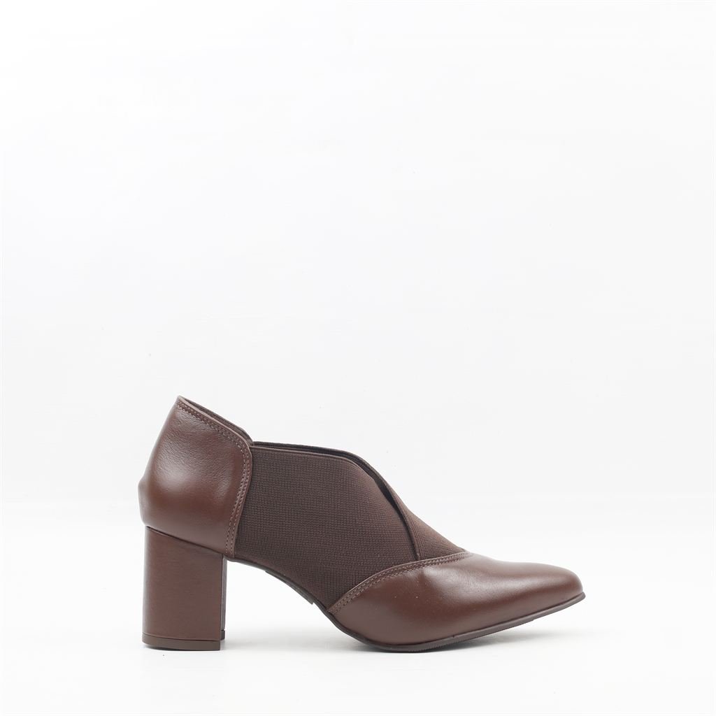 Bota Ankle Boot Couro Marrom 5
