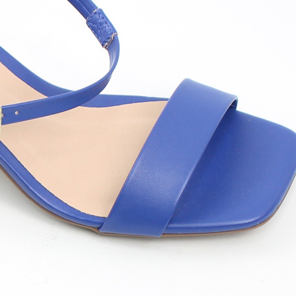 Sandália Salto Bloco Azul 5