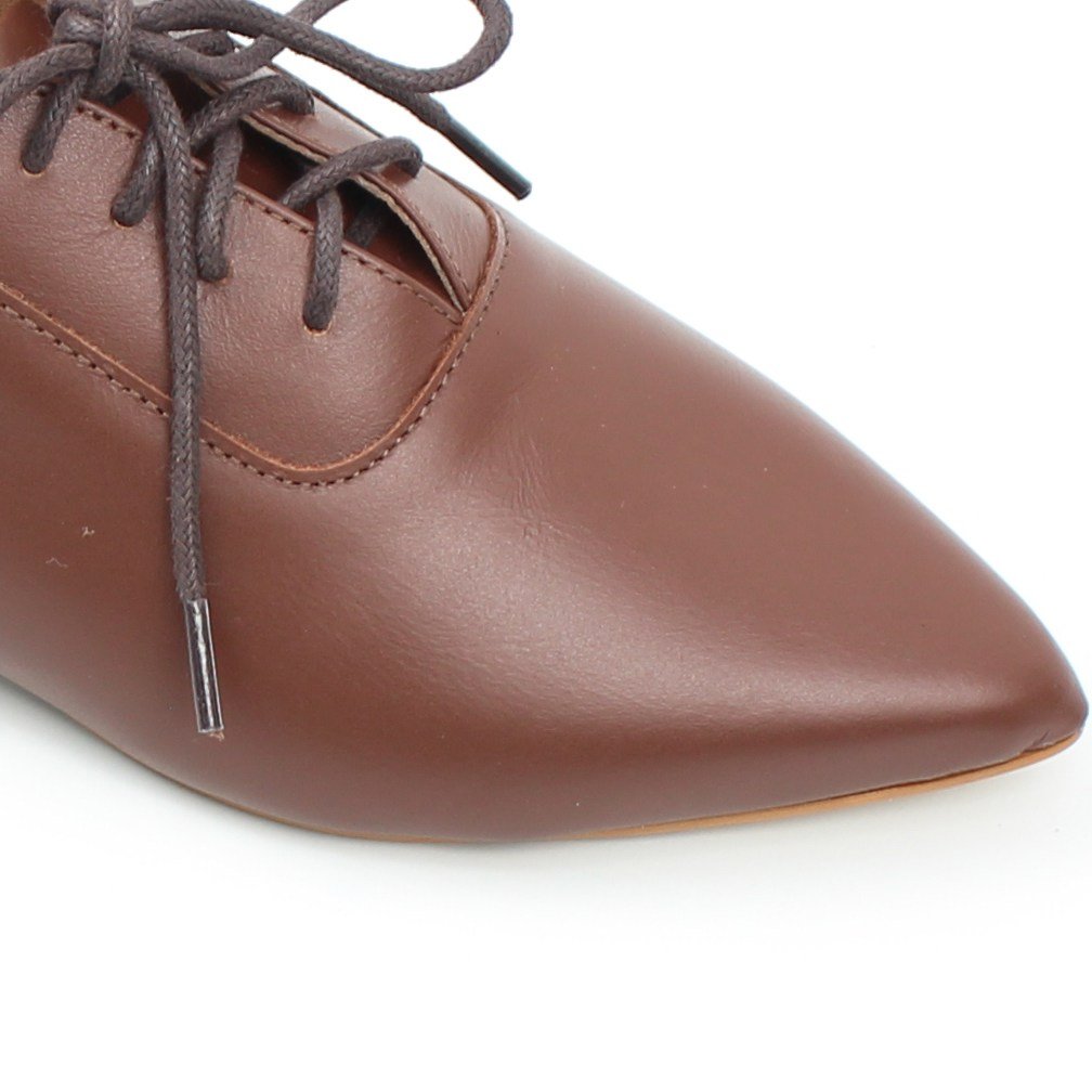 Oxford Bico Fino Couro Cacau 3