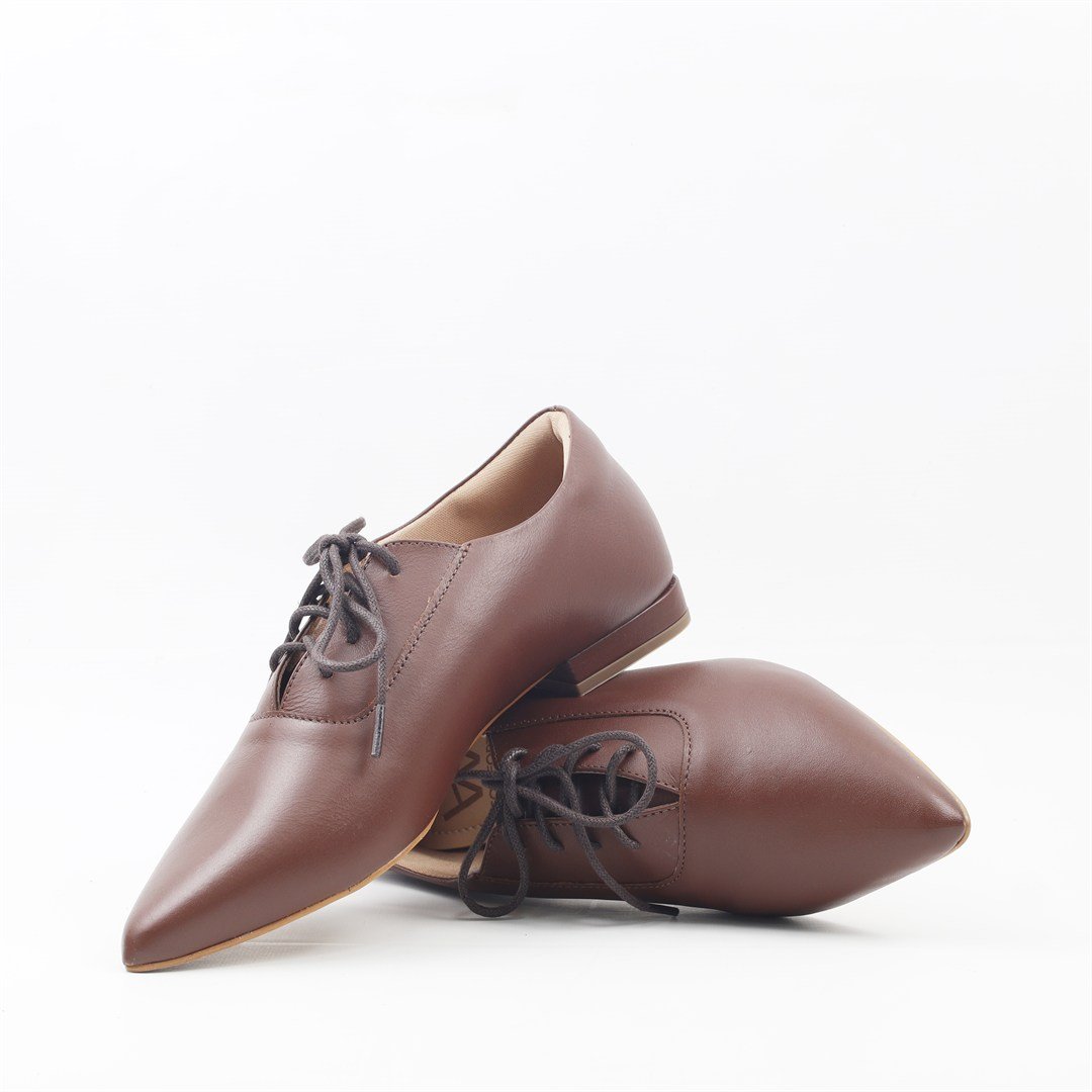 Oxford Bico Fino Couro Cacau 4