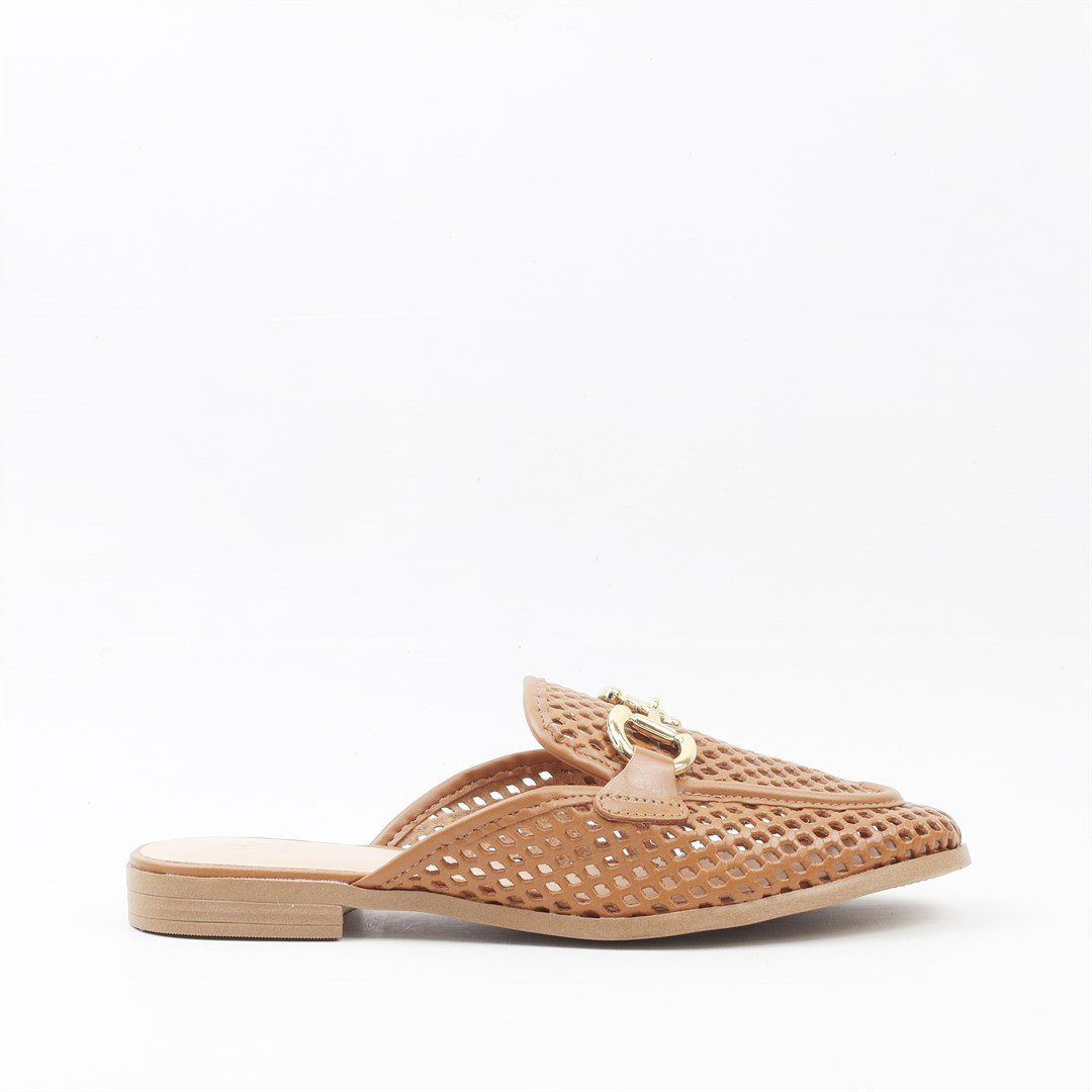 Mule Trisse Couro Camel 5