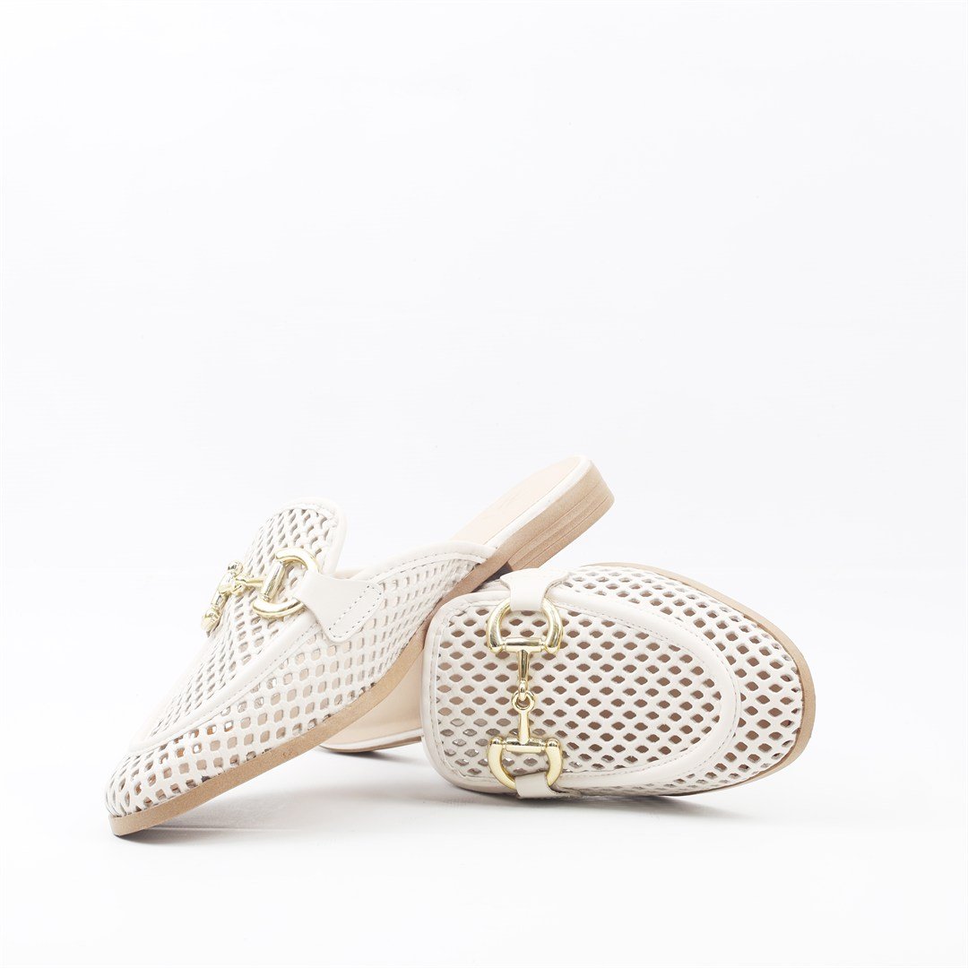 Mule Trisse Couro Off White 4