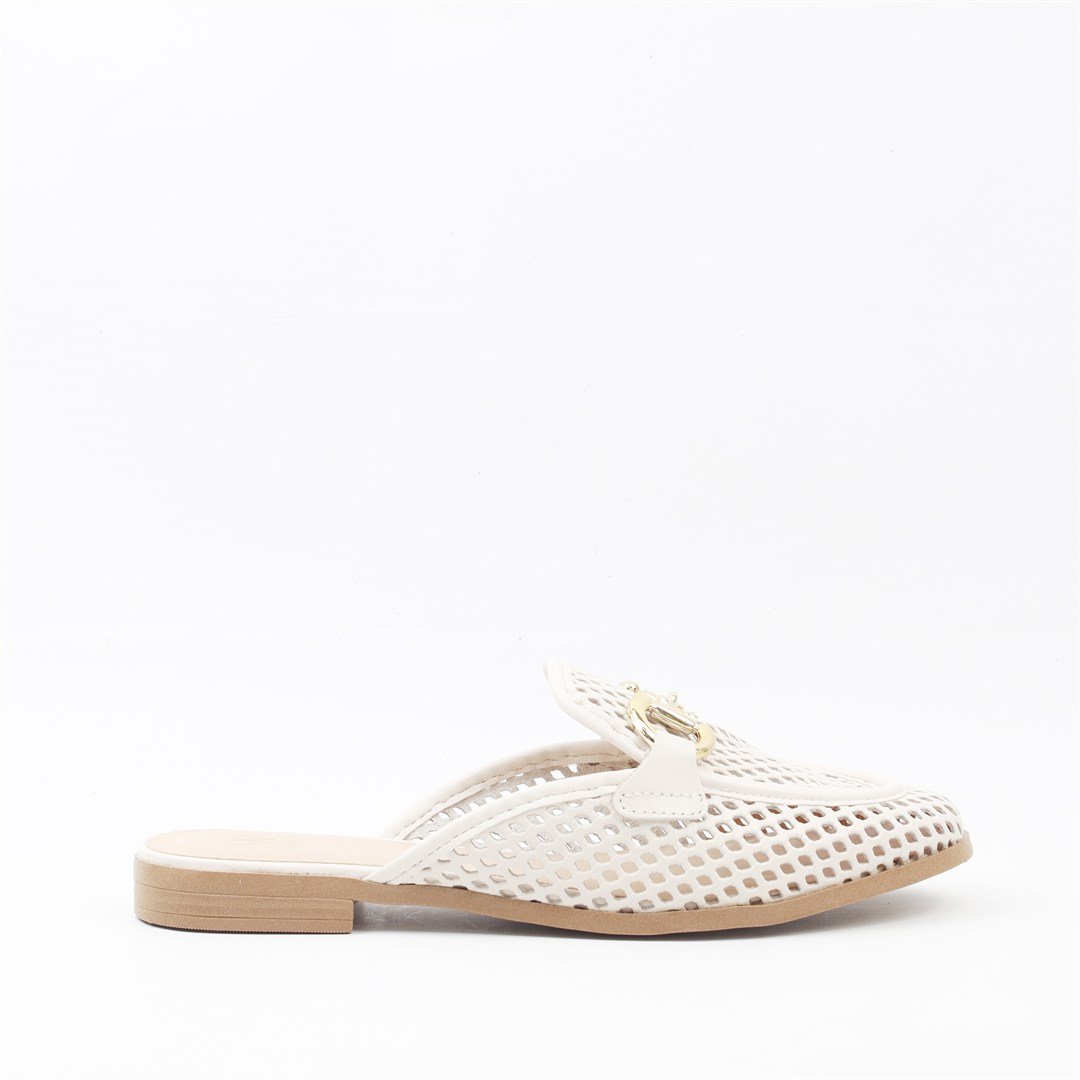 Mule Trisse Couro Off White 5