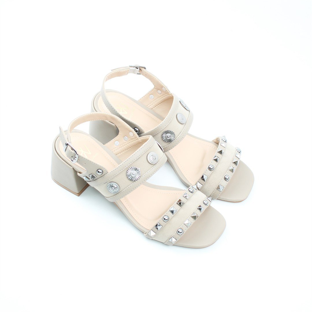 Sandália Salto Bloco Aveia 2