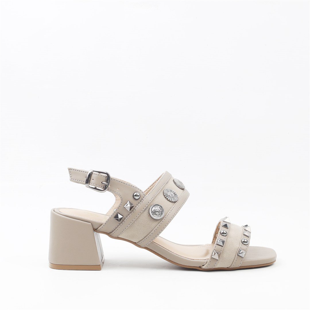 Sandália Salto Bloco Aveia 5