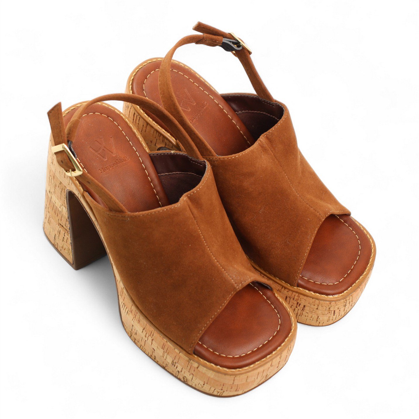 Sandália Plataforma Camurça Marrom 2